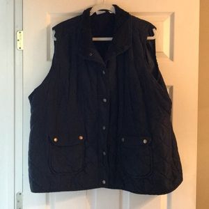 Plus Size Black Vest